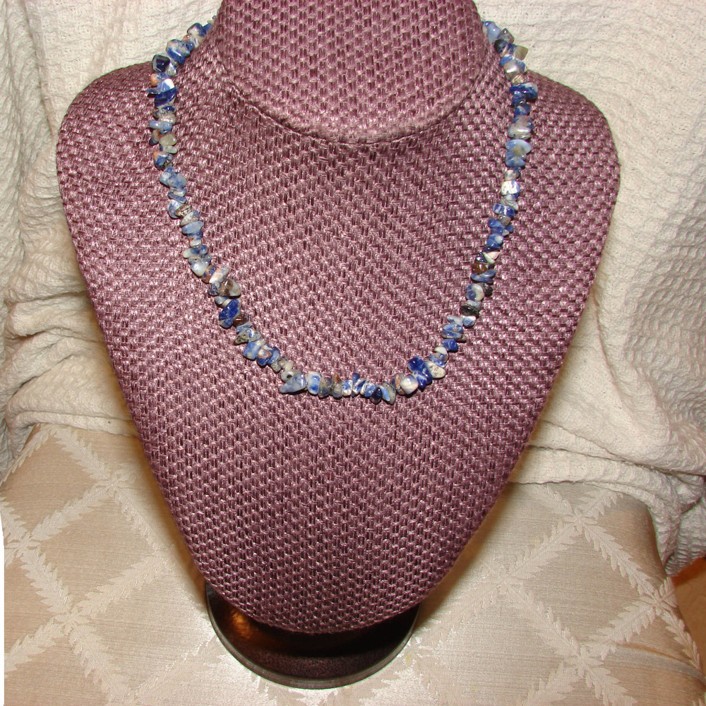 Blue Stone Necklace w/Earrings